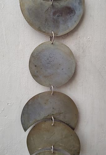 Tenture murale en métal phase de lune | Décoration bohème 66 cm