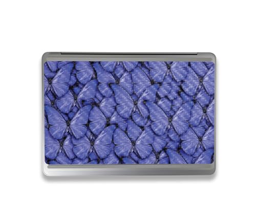 Image of MightySkins Carbon Fiber Skin Compatible with Microsoft Surface Laptop Studio 2 (2023) Full Wrap Kit - Blue Butterflies | Protective, Durable Textured Carbon Fiber Finish | Made in The USA