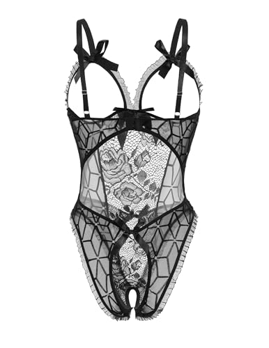 Image of Avidlove Women One Piece Lingerie Sexy Lace Babydoll Mini Bodysuit