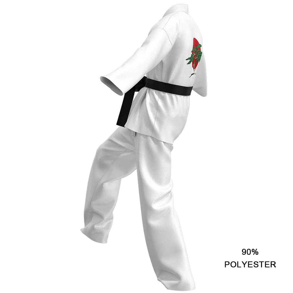 Strój do karate dla dzieci, dziewczynek, wygodny, profesjonalny strój do judo, dla chłopców, dekolt w serek, taekwondo, strój z paskiem