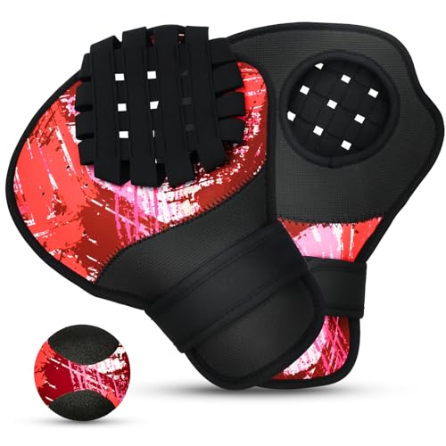 Water Baseball Glove Set, Pool Toys for Youth Adults, Beach Games with Bouncing Ball, Waterproof Catch Mitt, Outdoor Summer Toys (Red, 2Pack) by SVECPOYP - Used condition - US$27.54
