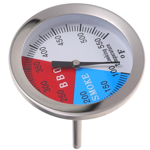 Barbecue Oven Thermometer Gauge Bimetallic Stainless Steel 100-550°f