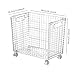 YWJLQH Mat Storage Basket Gym Equipment Storage Basket with Wheels Storage Organizer Container Laundry Basket for Kettlebells, L 46cmx34.5cmx44cm