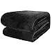 Produktbild Arkham Flanell Fleecedecke Kuscheldecke Schwarz Heimdecke, Flauschige Decke Warmes Bettsofa und Haustier Werfen, Exquisiter Komfort Schwarz Flanell Fleecedecke 150X200CM