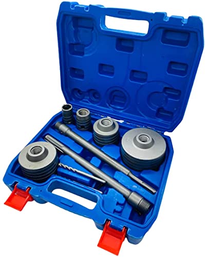 Sega a Tazza Carotatrice a Tazza Per Muro 9 Pezzi, Ø30, Ø40, Ø65, Ø80, Ø100 Mm, Con Albero SDS Plus E SDS-Max Carotatrici accessori trapano a tazza 9 pezzi per muro fresa carotatrice