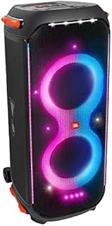 JBL PartyBox 710 -Party Speaker with Powerful Sound, Built-in Lights and Extra Deep Bass, IPX4 Splash Proof, App/Bluetooth Connectivity, Made for Everywhere with a Handle and Built-in Wheels (Black)