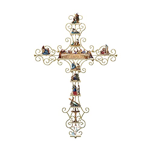 AIHOME Pegatinas de pared con cruz de Jesús, calcomanías de pared, pegatina de PVC, crucifijo católico religioso para colgar en la pared, arte de la pared Cover