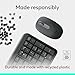 Logitech MK250 Bluetooth Wireless Mouse and Keyboard Combo: Fast & Easy Connectivity, Compact Wireless Keyboard, Ambidextrous Mouse, Durable Build - Windows/MacOS - Graphite