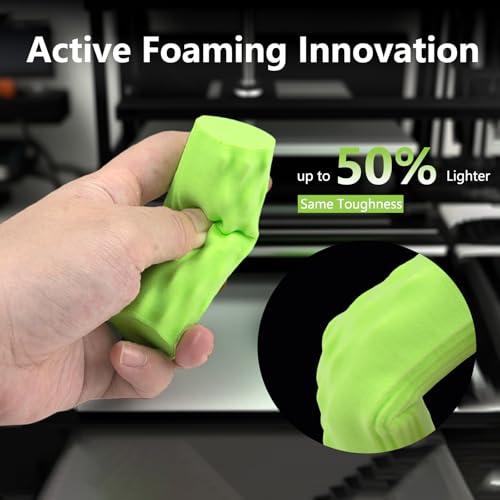 Image of Siraya Tech Flex TPU Air - Active Foaming 3D Printer Filament, Green, 1kg | Lightweight, Adjustable Hardness 65A-82A, High-Speed Printing, for Wearables, Sports Gear & Soft Prototypes