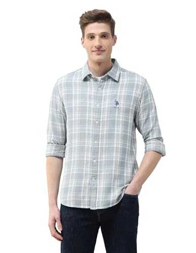 Image of U.s. Polo assn. Denim co. Men's Plaid Checked Motel on The Coast Shirt