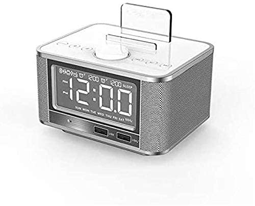 YUSIWOAL Digital Alarm Clock Radio - Multi-Function Card Music Player Smart Alarm Clock Mobile Phone Tablet USB Charging