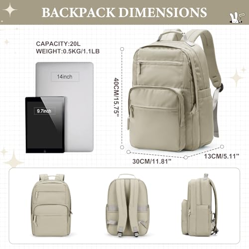 Image of Khaki Backpack for Women Men