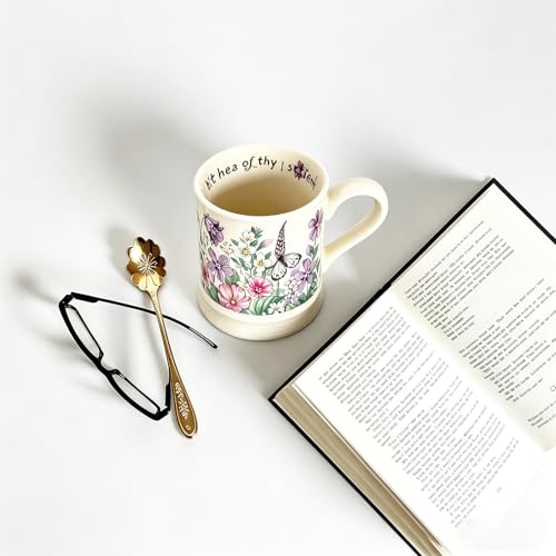 YQ&AMK 12oz Ceramic coffee cup and saucer set,featuring a cute and creative candy pattern design,suitable for both office and home use.It is dishwasher and microwave safe (Violet) by YQ&AMK - Used condition - Image 4
