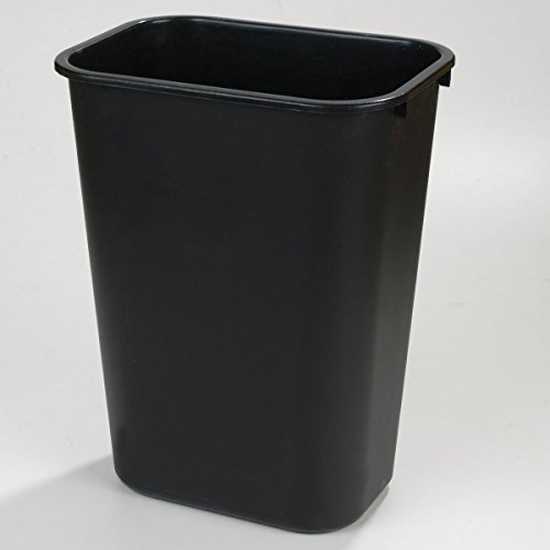 Carlisle FoodService Products CFS 34292803 Plastic Deskside Wastebasket, 28 Quart, Black (Pack of 12) by Carlisle FoodService Products - Image 3