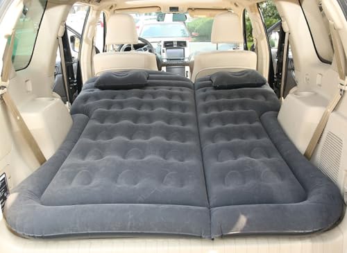 YWGMGJND Car Mattress for Kia Carnival IV 2020 2021 2022 2023 2024 2025, Portable Multifunctiona Outdoor Travel Nflatable Bed with Air Pump and Storage Bag Accessories,Black