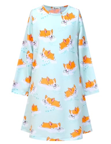 Mirawise Girls Long Sleeve Nightgowns Pajamas Sleepwear Pjs Princess Nightshirt Dress Dressing Gowns