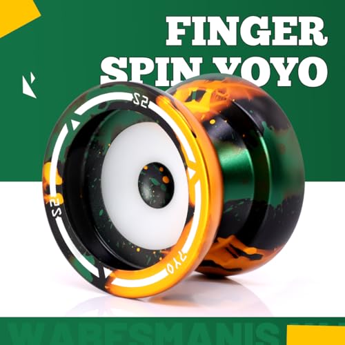 S2 Professional Yoyo for Kids Adults, Metal Yo Yo Responsive Unresponsive Yoyo, Dual Purpose Trick Yo-yo + KK Bearing + 10 Strings + Storage Bag + Bearing Tools - Thumbnail 4