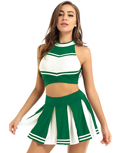 Costume Cheerleader Femmes de S à XXL Uniforme Pom-Pom Girl de Style Scolaire