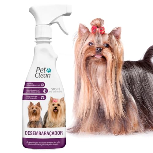 Kit de Cuidado com Pelos, Desembaraçador 500ml, Escova Dupla 21cm
