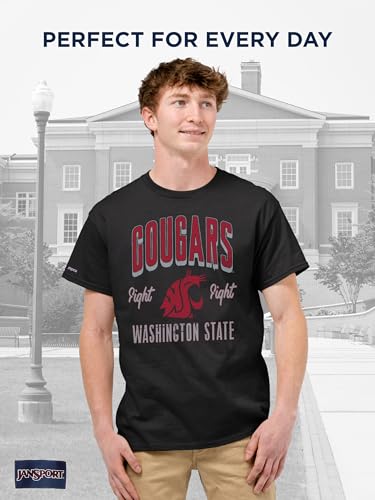 Image of JanSport NCAA Officially Licensed Campus Short Sleeve T Shirt for Men, Soft & Breathable Pre-Shrunk Cotton Crewneck T Shirt