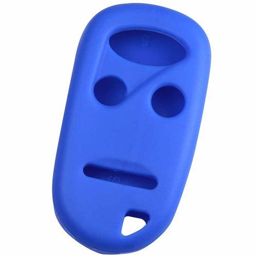 KeyGuardz Blue Rubber Keyless Entry Remote Key Fob Skin Cover Protector