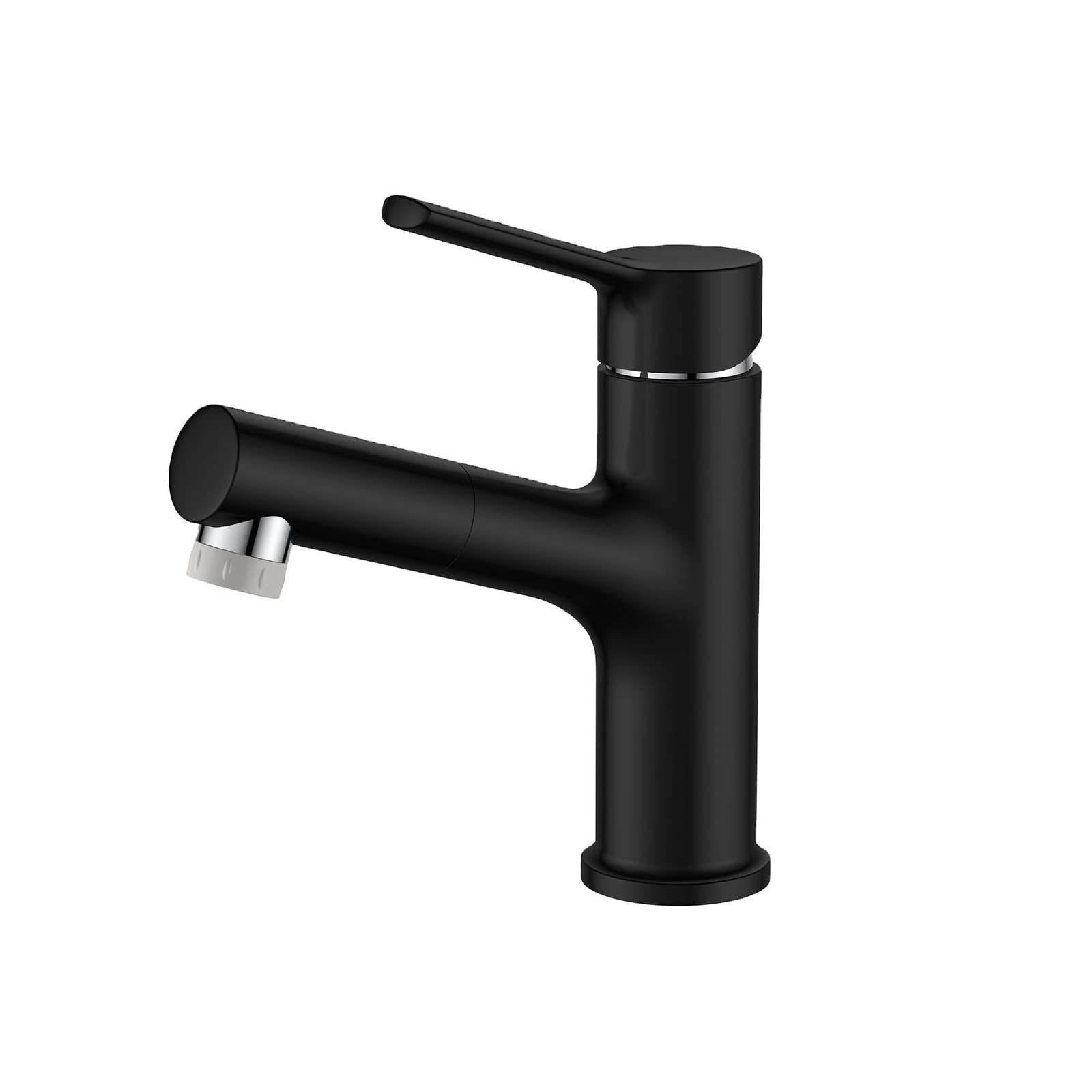 Robinet de salle de bain extractible mitigeur d'évier eau chaude et froide en acier