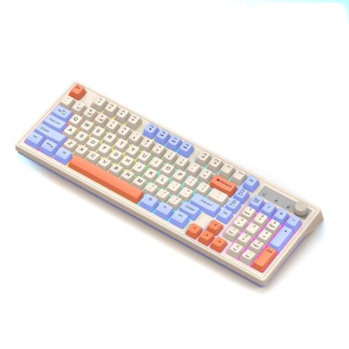 Clavier mécanique rétro-éclairé K98 Bluetooth et 2.4G pour PC