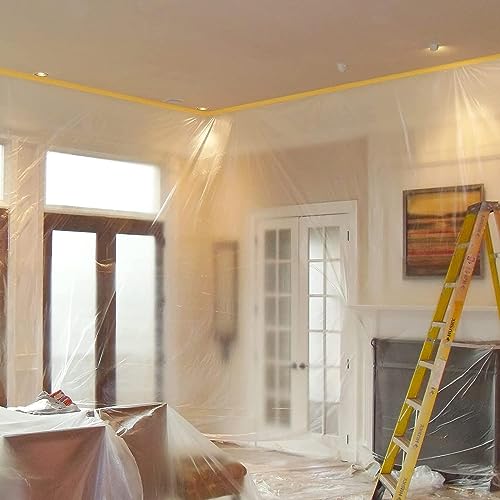 Image of Homdum Pre-Tape Paint Protection Covering Sheet and Tape Length (1100mm x 20Mtr) Pack of 2