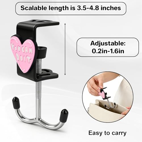 Image of 2Pcs Bag Holder Hook, Bag Holder, Purse Hook Portable for Handbags, Compact Bag Hanger Hook for Restaurant Tables, Secure Bag Hooks for Handbags and Purses, Durable Single Unit Design