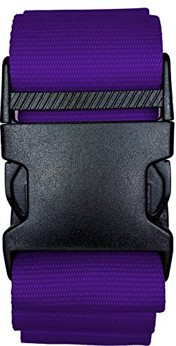 Personalised Luggage Strap in vibrant colours - Safe Luggage - Printed (Purple)