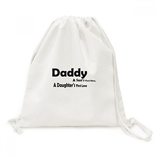 Sac à dos en toile durable cordon serrage Love Hero Daddy finitions soignées