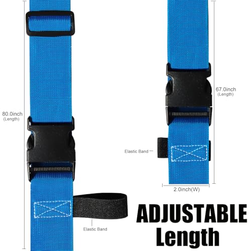 Image of Luggage Straps for Suitcases TSA Approved-2 Pack Bright Personalized Luggage Belt Strap for Suitcase /Carry On Bag Luggage Accessories for Travel (SkyBlue)