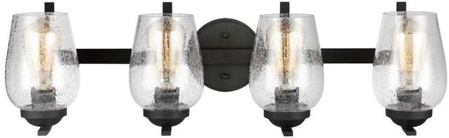 Sea Gull Lighting 4427804-839 Morill Four Light Wall/Bath Vanity Style Lights, Blacksmith Finish