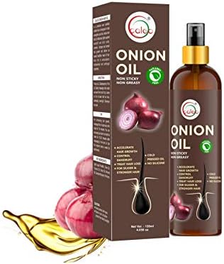 Caleo Onion Hair Oil 100 ml for Hair growth, Control Dandruff with Paraben Free Onion Oil, Olive Oil, Coconut Oil, Almond Oil extracts