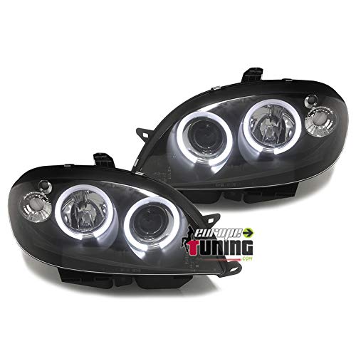 Phares feux avants Angel Eyes noirs Saxo Phase 2 - Référence 11861