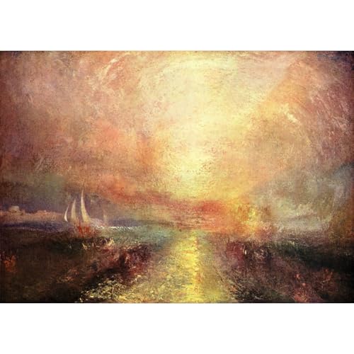Yacht approching the coast Turner - Grande toile roulée pour mur vide