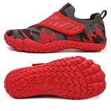KUBUA Water Shoes for Kids Boys Girls Beach Swim Pool Multifunctional Aqua Shoes Quick Dry Lightweight Toddler Little Big Kid Red 2.5 Big Kid