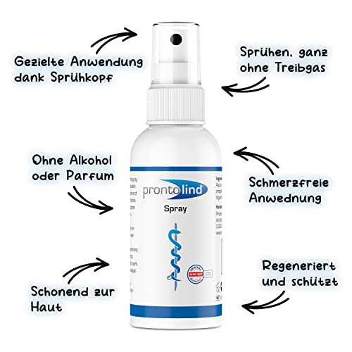 Prontolind Spray 75ml - For antibacterial cleaning and care of piercings, tunnels, plugs and body modification - Recommended by leading piercing studios!