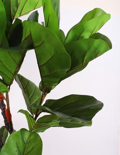 Image of ARICK DECOR 6Ft Artificial Fiddle Leaf Fig Tree with Pot for Faux Tree with Large Realistic Trunks and Big Leaves, Fake Floor Potted Artificial Plants (Multicolor-42) (6Ft-Green-1)