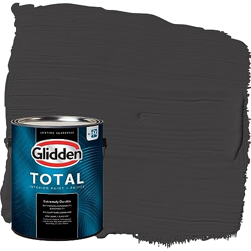 Glidden Total Interior Wall Paint & Primer All-in-One, Black Magic/Black, Flat, 1 Gallon by Glidden - Used condition - US$31.38