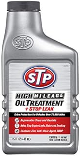 High Mileage Oil Treatment, Stop Leak Formula for Cars and Trucks, 15 Oz, STP