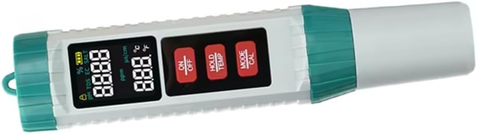 Aboiled 5-in-1 Digital Water Quality Tester for Swimming Pools - PH, EC, TDS, Salt, and Temperature Analyzer