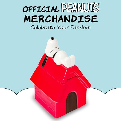 Silver Buffalo Peanuts Sculpted Ceramic Cookie Jar Featuring Snoopy and Snoopy’s House, 5.25” x 5” x 7.75” - Thumbnail 6
