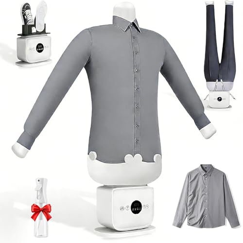 Naturalpowev Mannequin de Repassage Automatique, Repassage et Séchage Automatique, Elimine Les Plis, Minuterie, Tailles S - XXL, Sèche sans Plis Set-A