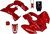 RedCap ATV Quad Body Plastic fender 110 125cc RedCat VX 150cc Baja 90 Roketa Yamoto 250cc (Red)