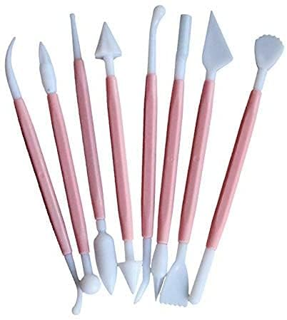 ikis Plastic Ceramic Pottery Tools Set of 8, Clay Tools, Carving Double Heads Clay Modelling, Sculpting, Shaping, Fondant Cake Decorating, for Art & Craft Supplies for Kids, Artist (Random Colour)-image-27