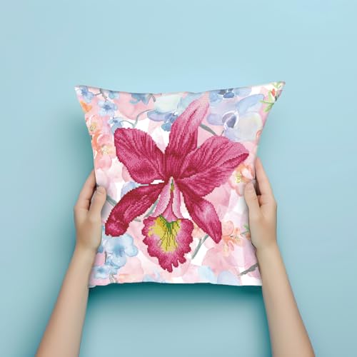 Diamond Dotz Pillow Kit Sparkle Garden Pink Diamond Painting Kits for Adults - Diamond Art Kits a Relaxing Creative Craft Kit with Dotz Gems 17.7x17.7 - Thumbnail 4