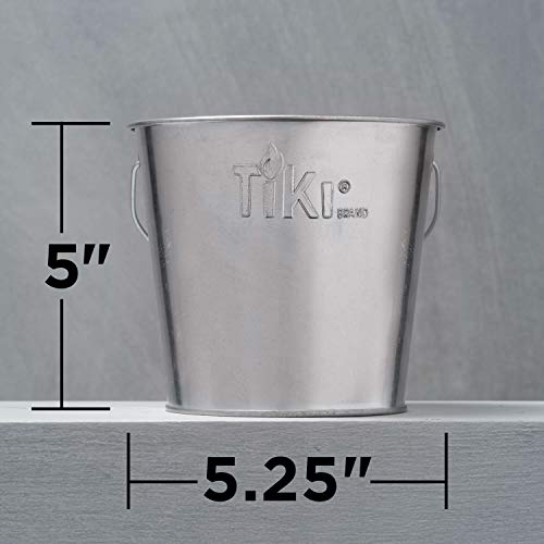 TIKI Brand BiteFighter Galvanized Citronella Wax Candle in Metal Bucket, 17 Ounce