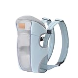 Mochila Portabebé Ergonómica,desde Nacimiento hasta 20 kg, 4 Posiciones, Transpirable y Acolchado, Ergonómica, Delantera y trasera (Azul claro)