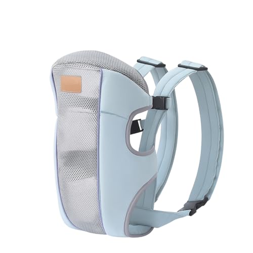 Mochila Portabebé Ergonómica,desde Nacimiento hasta 20 kg, 4 Posiciones, Transpirable y Acolchado, Ergonómica, Delantera y trasera (Azul claro)
